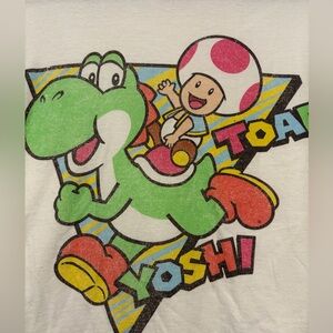Nintendo Mario Yoshi Toad Vintage Style Tee White Men’s Video Game Vintage XL